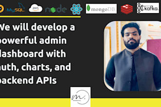develop a powerful admin dashboard with auth, charts and backend