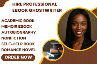ghostwrite academic book, memoir, biography and nonfiction