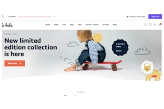 design baby clothing shopify store kids clothing store baby website baby product