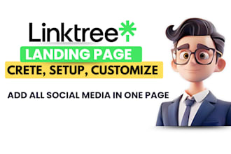 create and optimize your linktree landing page for all social media links