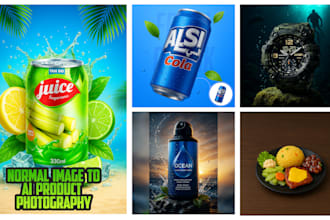 create normal image to product photography with realistic model using ai