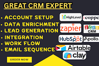setup clay, clay com, hubspot crm, apollo io, yotpo sms, gohighlevel automation