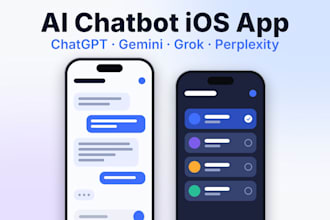 develop an ai chatbot ios app with chatgpt, gemini, or grok