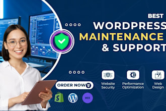 provide weekly and monthly wordpress security maintenance, updates, and support