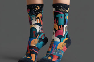 make a unique socks design for your brand