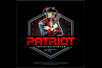 design outstanding patriot, cow farm, captain vintage logo in 12 hours
