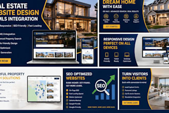 design SEO optimized real estate website idx mls integrated