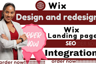 wix website design, landing page, redesign, SEO and wix payment integration