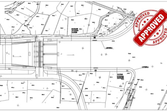 make your property site plan, plot plan, layout for city permit, fast in autocad