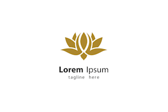design soft and stylish lotus logo for skincare and wellness