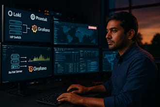 set up a full network monitoring and centralized logging system