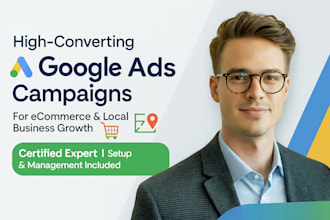 setup high converting google ads campaigns for ecommerce and local businesses