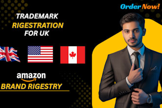 do trademark registration and amazon brand registry in UK,USA and canada