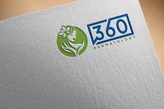 create attractive modern dermatology clinic logo design