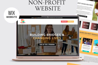 build or design wix donation or fundraiser website for nonprofits and causes