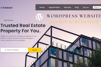 design real estate wordpress website, property listing wordpress website SEO