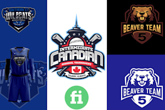 design mascot, cartoon or sports logo for club, team, t shirts, merch apparel