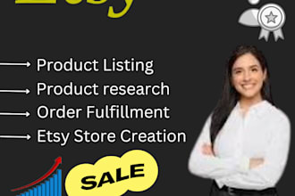 do etsy, ebay product listing, research and dropshipping