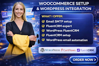 wordpress woocommerce fluentcrm email automation,email newsletter campaign,SMTP