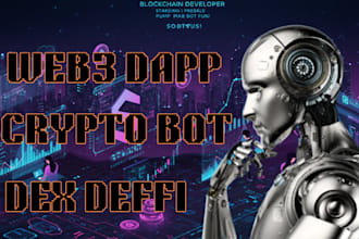 be blockchain developer for staking presale pump fun trading bot on evm solana
