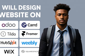 design website on odoo, carrd, tilda, framer, hubspot, wix, weebly, squarespace