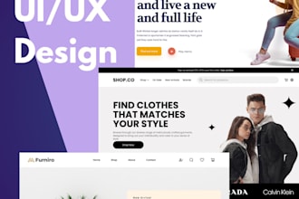 design clean responsive and userfriendly UI UX for web and mobile apps