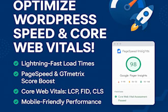 optimize wordpress core web vitals, pagespeed and gtmetrix