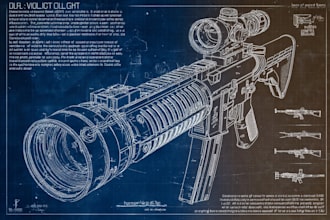 design weapons or any military type blueprints or wall posters