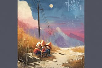 design and animate abstract album cover art