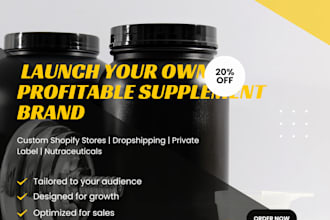 build awesome private label supplement shopify  nutraceutical supplement store
