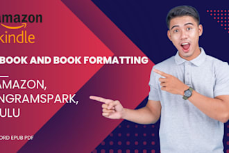 do ebook and paperback formatting for amazon or ingramspark