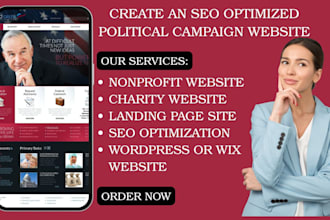 create political campaign website nonprofit website charity website on wordpress