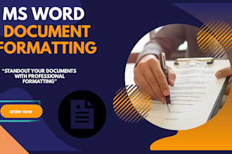professionally format and design ms word documents