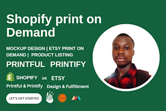 setup shopify print on demand store etsy shop with printify printful customily