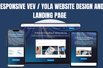 design vev yola showit duda website redesign landing page optimize website SEO
