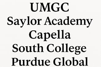 help with walden umgc saylor academy capella south college purdue ged hesi teas