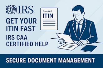 get your itin number with verified irs caa support for taxpayer identification