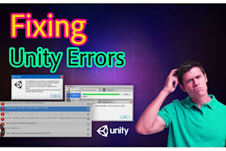 do unity bug fixing, build errors fixing, app crash fixing of unity games