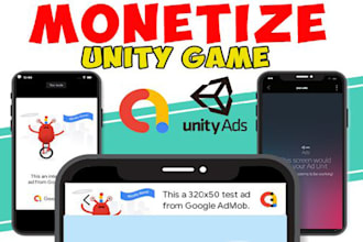 integrate admob ads, iap, or reskin your unity game