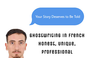 ghostwrite your biography or personal story in french