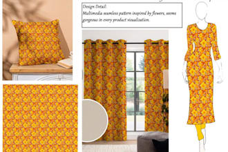 design a seamless repeat pattern for a textile