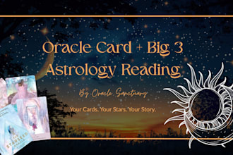 deliver an intuitive oracle card reading with astrology