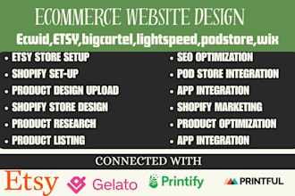 setup ecwid website for dropshipping with a clean modern design