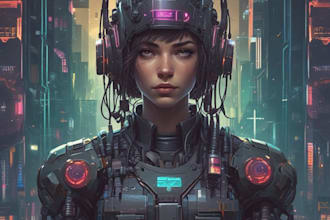design stunning sci fi, cyberpunk