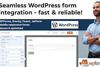 integrate wpforms, gravity forms, fluent forms, jetform builder into wordpress