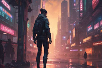 draw cyberpunk character art