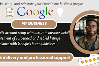 verify, setup, and reinstate your google my business profile professionally