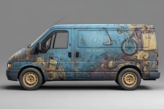 professional van wrap, vehicle wrap, car wrap design