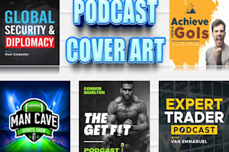 design eye catching podcast logo and cover art for apple, spotify and more