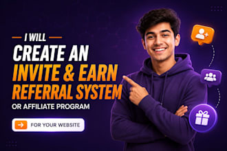 create an invite and earn referral system or affiliate program for your website